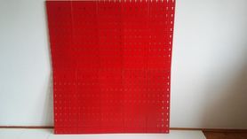 Płyta perforowana czerwona 225x505x15 mm - 10 szt. (szerokość x wysokość x głębokość-rant)