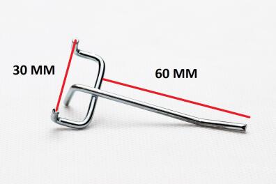 Zawieszka narzędziowa druciana pojedyńcza dł. 60 mm, fi 3 mm - 100 szt.
