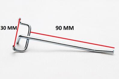 Zawieszka narzędziowa druciana pojedyńcza dł. 90 mm, fi 3 mm - 100 szt.
