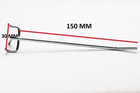 Zawieszka narzędziowa druciana pojedyńcza dł. 150 mm, fi 4 mm - 100 szt.