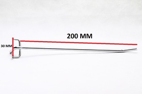 Zawieszka narzędziowa druciana pojedyńcza dł. 200 mm, fi 5 mm - 100 szt
