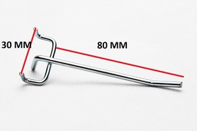 Zawieszka narzędziowa druciana pojedyńcza dł. 80 mm, fi 3 mm