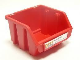 Pudełko plastikowe Ergobox 1 czerwone - kpl. 10 szt.116 x 112 x 75 mm 