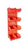 Pudełko plastikowe Ergobox 1 czerwone - kpl. 10 szt.116 x 112 x 75 mm  (7)