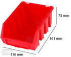 Pudełko plastikowe Ergobox 2 czerwony firmy Patrol kpl. 10 szt. 116 x 161 x 75 mm (1)