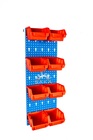 Zestaw pudełek czerwonych Ergobox 1 + płyta perforowana szara 225X630X15 mm (szerokość x wysokość x głębokość-rant) (7)
