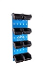 Zestaw pudełek niebieskich Ergobox 1 + płyta perforowana niebieska 225x630x15 mm (szerokość x wysokość x głębokość-rant) (8)