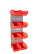 Zestaw pudełek czarnych Ergobox 2 + płyta perforowana szara 225x630x15 mm (szerokość x wysokość x głębokość-rant) (11)