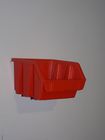 Zestaw pudełek czerwonych Ergobox 1 + płyta perforowana niebieska 225x505x15 mm (szerokość x wysokość x głębokość-rant) (4)