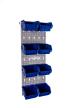 Zestaw pudełek czarnych Ergobox 1 + płyta perforowana czerwona 225x505x15 mm (szerokość x wysokość x głębokość-rant) (2)