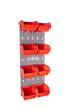 Zestaw pudełek czerwonych Ergobox 1 + płyta perforowana szara 225x505x15 mm (szerokość x wysokość x głębokość-rant)