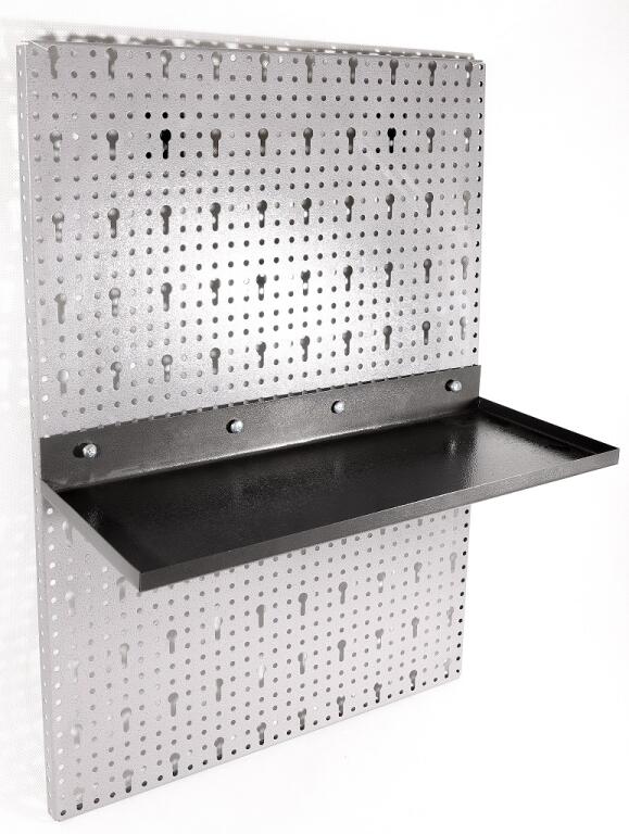 Półka blaszana duża czarna 450x175 mm (2)