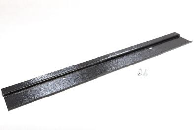 Zawieszka blaszana na pudełka plastikowe szyna 45 cm czarna - 10 szt.