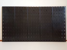 Płyta perforowana czarna 225x505x15 mm - 10 szt.  (szerokość x wysokość x głębokość-rant)