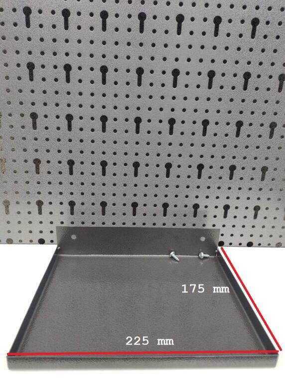 Półka blaszana duża czarna 225x175 mm - 10 szt. (4)