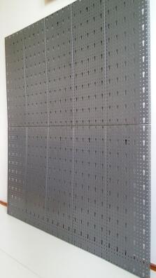 Płyta perforowana szara 225x630x15 mm - 10 szt. (szerokość x wysokość x głębokość-rant