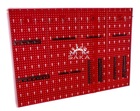 Ścianka narzędziowa czerwona mała 4 płyty perforowane dodatkowo dedykowany kpl. 20 zawieszek (5)
