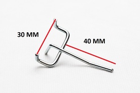 Zawieszka narzędziowa druciana pojedyńcza dł. 40 mm, fi 3 mm