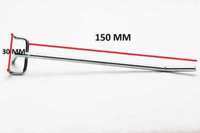 Zawieszka narzędziowa druciana pojedyńcza dł. 150 mm, fi 4 mm